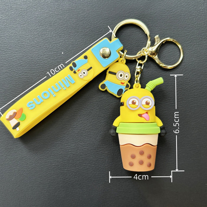 Wholesale Cute little yellow keychain dessert key chain exquisite doll pendant bag pendant gift