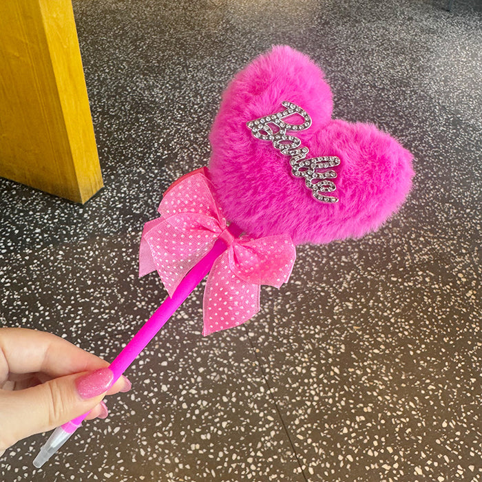 Wholesale Cute Sweet Girly Heart Fur Ball Ballpoint Pen