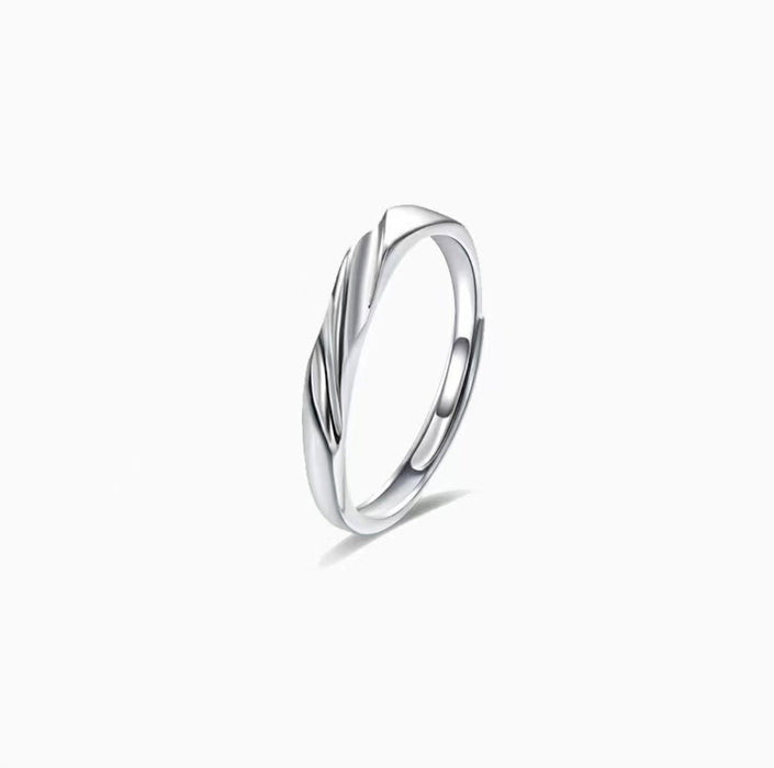 Wholesale Couple's ring for men and women, light luxury, niche, simple and fashionable, star point matching ring with adjustable opening