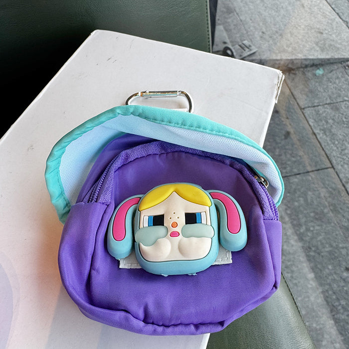 Wholesale Creative Cartoon Cute Crying Bag Cute Baby Coin Purse Keychain Girl Heart Student Bag Decorative Small Gift Pendant