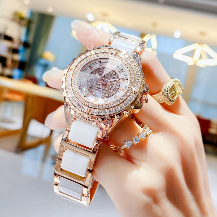 Wholesale Alloy Diamond Inlaid Quartz Women's Watch JDC-WH-XCD003