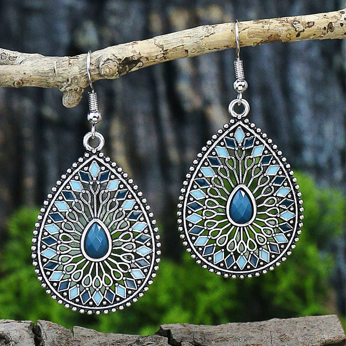 Wholesale Bohemian Mixed Blue Earrings Zinc Alloy Electroplated Party Jewelry Accessory MOQ≥2