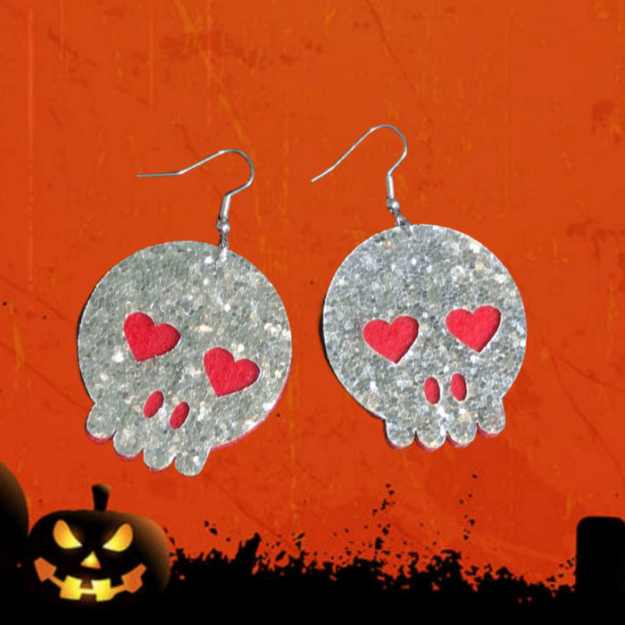 Wholesale Halloween Pumpkin Skull Fabric Earrings JDC-ES-JunJie010