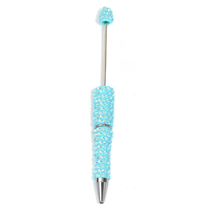 Wholesale Creative DIY full diamond beaded ballpoint pen multicolor plastic beaded pen hand-set diamond beaded pen