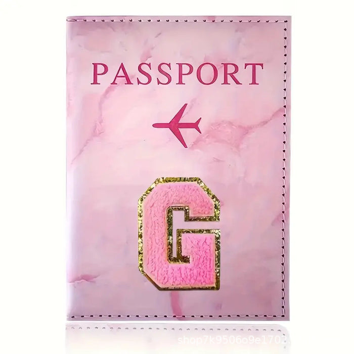 Wholesale Trendy Monogram Passport Cover Initial PU Leather Travel Wallet Unisex Boutique Card Holder