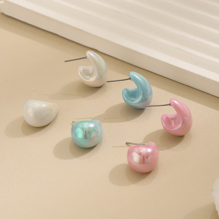 Wholesale Colorful water droplet earrings, fashionable and luxurious style earrings