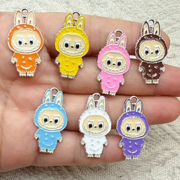 Wholesale 10pcs Silver Cartoon DIY Alloy Necklace  Earrings  Keychain Pendant