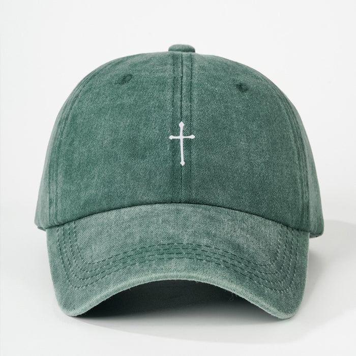 Wholesale Summer Fashion Personality Fashion Versatile Printing Cross Washed Baseball Cap Men's and Women's Duckbill Cap JDC-FH-TQ005