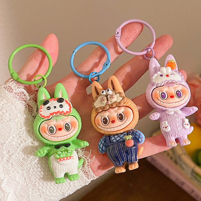 Wholesale Cartoon Plush Resin Keychain  School Bag Pendant Accessories