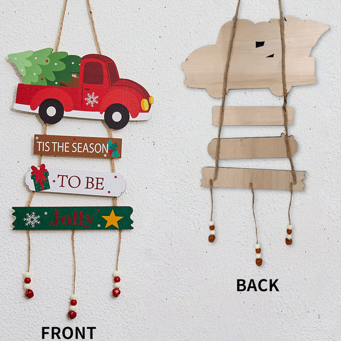 Wholesale Wooden crafts hanging signs for party Christmas decorations