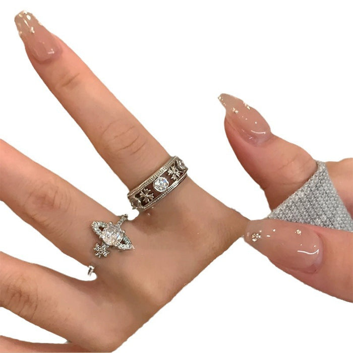 Wholesale Sparkling Diamond Planet Ring