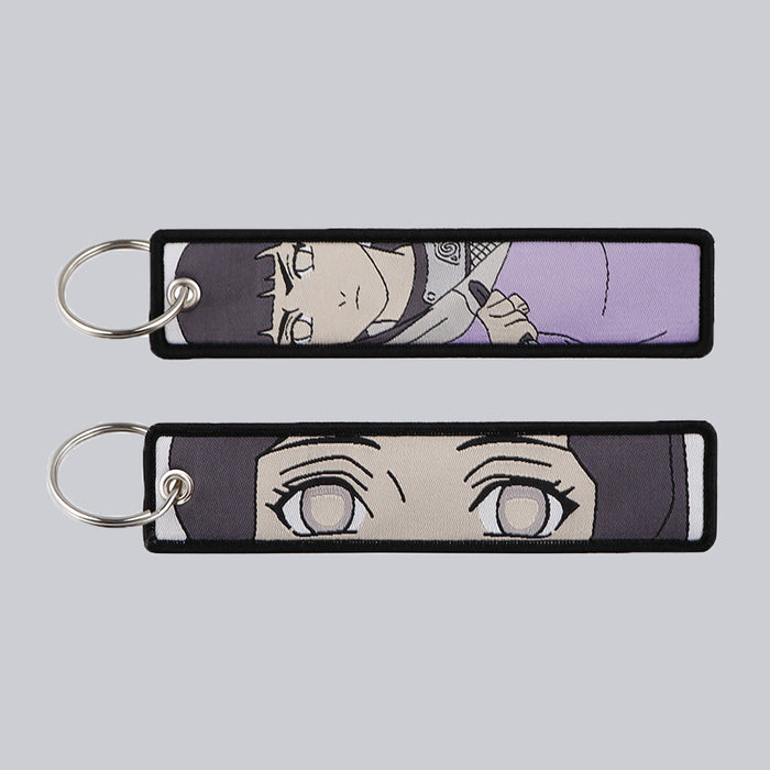 Wholesale Cartoon Anime Woven Label Keychain Pendant  Fabric Anime Peripheral