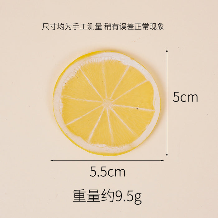 Wholesale Lemon Slice Simulated Fruit PVC Keychain Charm Fashion Bag Accessory MOQ≥2