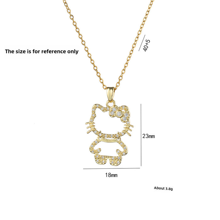 Wholesale Necklace zircon niche new design pendant fashionable temperament titanium steel necklace