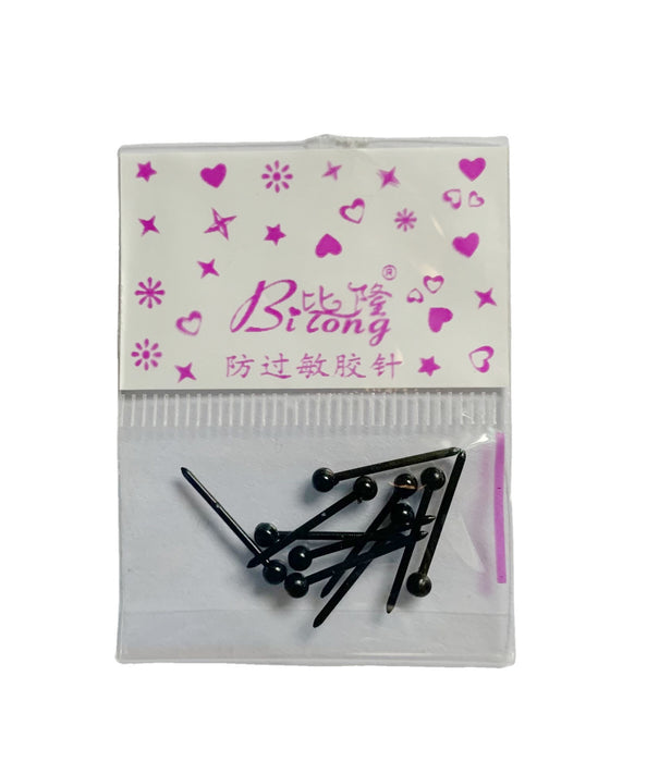 Wholesale Plastic needle anti-allergic ear stick sterile stick round head men's and women's earrings earrings