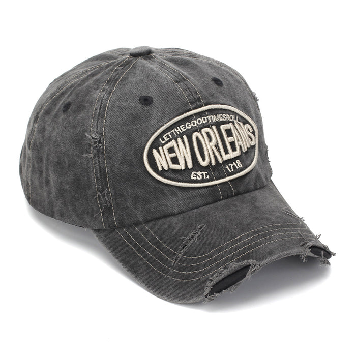 Wholesale Retro Letter Embroidered Baseball Cap - Trendy Unisex Casual Hat Perfect
