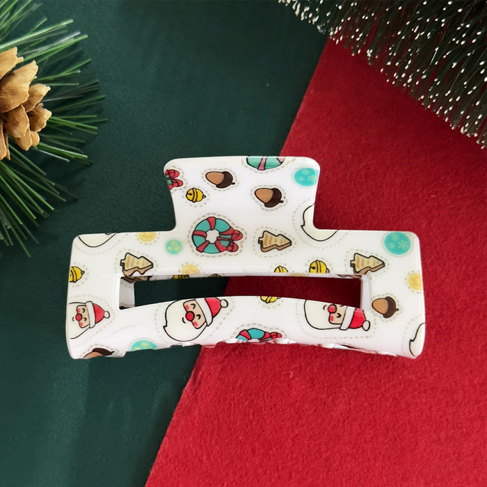 Wholesale Christmas Pickled Gingerbread Man Elk Hair Clip Christmas Elements Hair Grab Hair Ornament Shark Clip