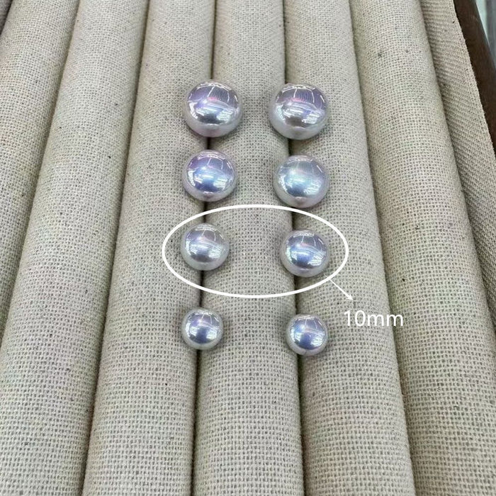 Wholesale Silver Needle Aurora Purple Mantou Pearl Earrings Light Luxury Small Design High grade Earrings Earrings Earrings