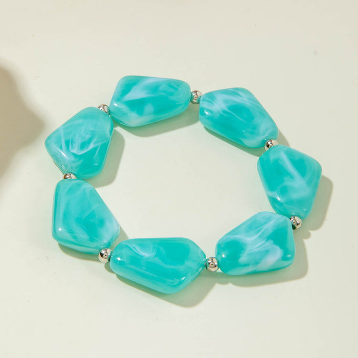 Wholesale Bohemian Irregular Acrylic Colorful Bracelet for Anniversary Fashion Accessory MOQ≥2