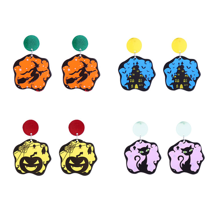 Wholesale Punk  Acrylic  Earrings Funny Pumpkin Skull Ghost Party Earrings