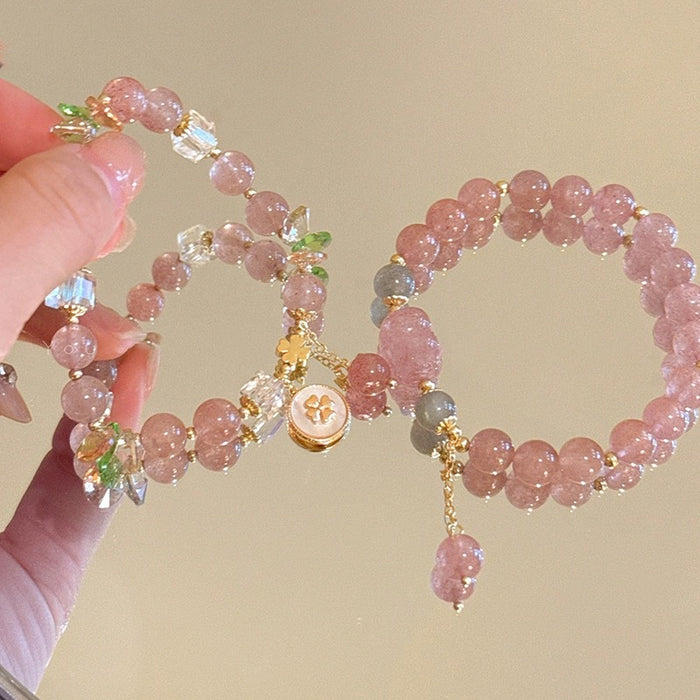 Wholesale Beaded bracelet for women, light luxury, niche, high-end feel, bracelet, flower bracelet, and accessories