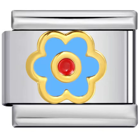 Wholesale Mother' s Day Series Stainless Steel Italian Flower Bracelet DIY Module Combination Jewelry