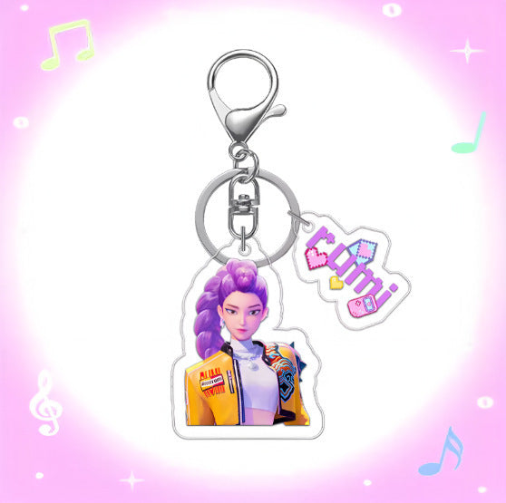 Wholesale 10pcs/set Anime-themed Acrylic Keychains Two-Piece Set
