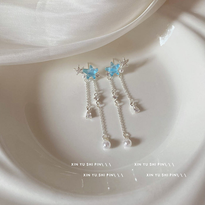 Wholesale Tassel earrings, niche personality, unique fashion temperament, trendy and versatile earrings and earrings