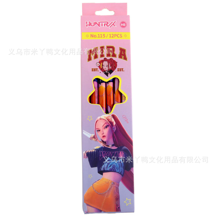 Wholesale Wooden pencils 12pcs/ box with eraser HB lead