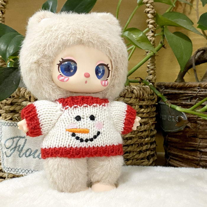 Wholesale pendant baby three-year-old little rabbit wearing a Christmas sweater Christmas doll coat