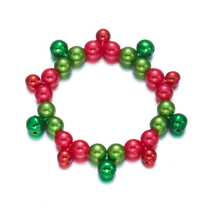 Wholesale Christmas Cartoon Santa Elk Pendant Bead Bracelet Alloy Fashion Accessory