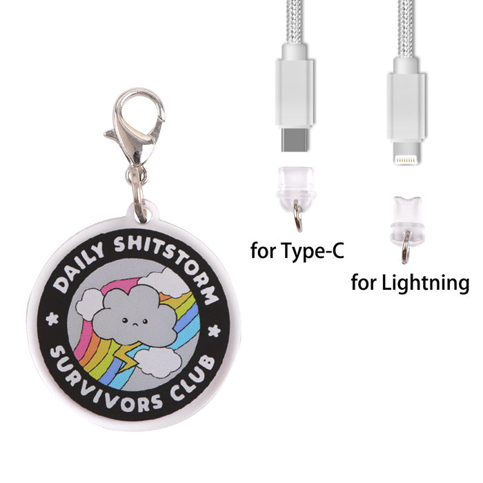 Wholesale Cartoon DIY Mobile Phone Stands acrylic pendant Type-C