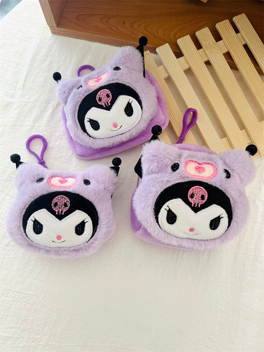 Wholesale Cute purple cartoon plush wallet