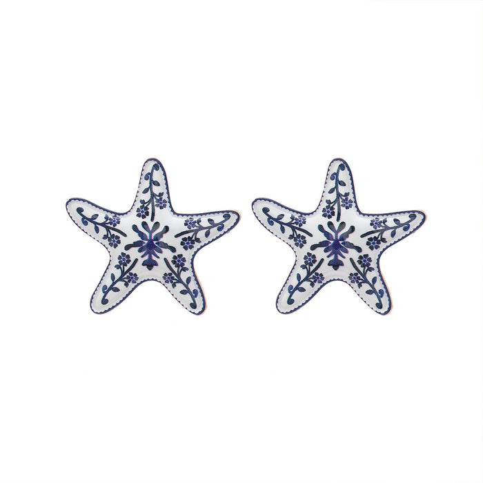 Wholesale Starfish Women's  Flower Print Earrings All-match Elegant Marine Women's Earrings