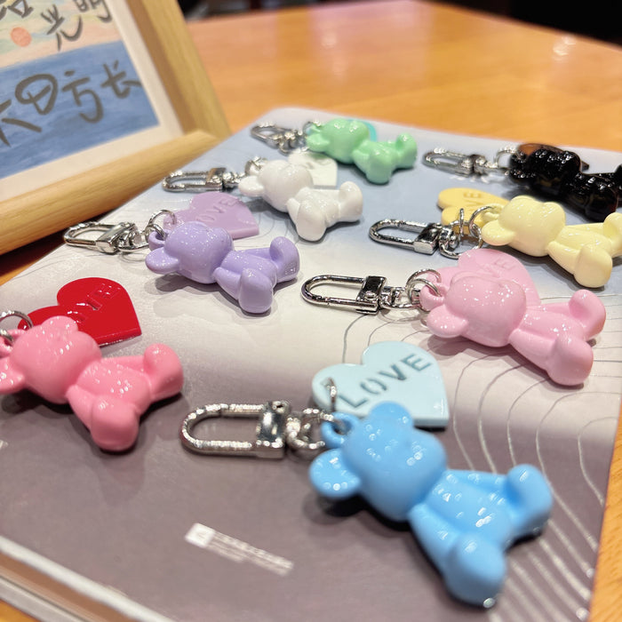 Wholesale Cartoon plated keychain DIY mobile pendant versatile hanging accessory small gift