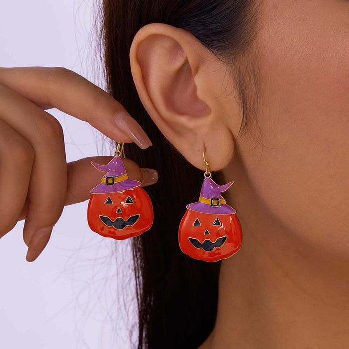 Wholesale  earrings horror funny skull  pumpkin ghost black cat  earrings jewelry earrings