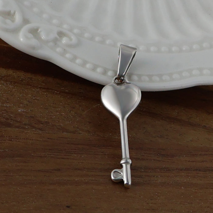 Wholesale 6pcs/set stainless steel key love anchor cross pendant titanium steel plated 24K gold