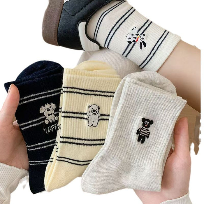 Wholesale Socks, mid tube socks, striped socks, versatile and casual