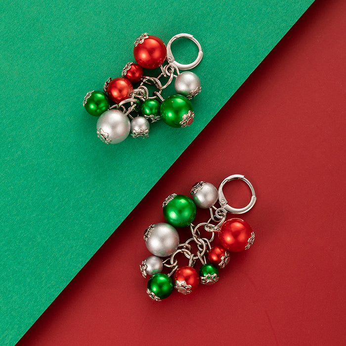 Wholesale Colorful Irregular Pearl Earrings Geometric Hip Hop Fashion Accessory MOQ≥2