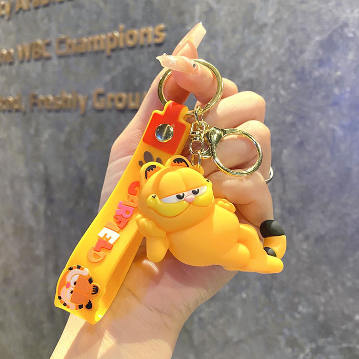 Wholesale Cartoon Silicone Cat Keychain Bag Pendant Ornament