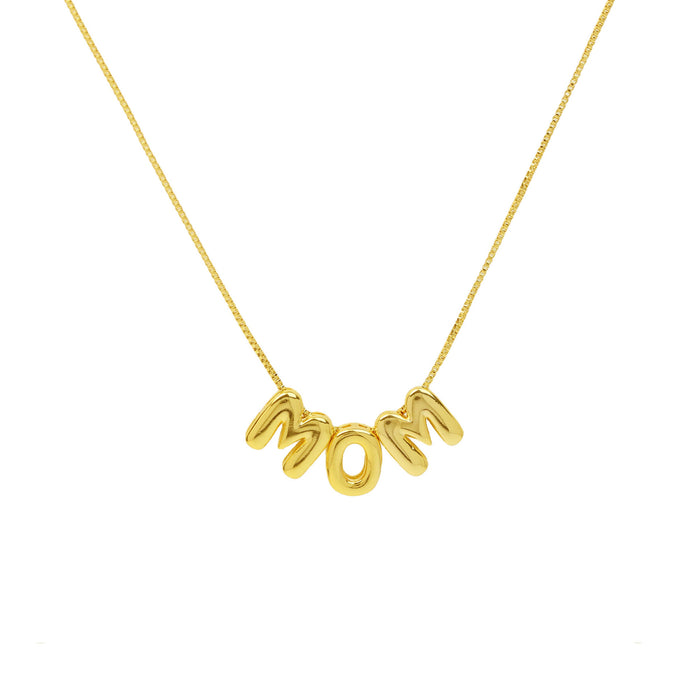 Wholesale LOVE/MAMA/MOM Brass Letter Necklace JDC-NE-BaiYi010