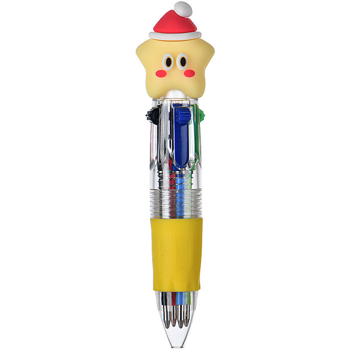 Wholesale Four-color ballpoint pen cute cartoon multi-color pen