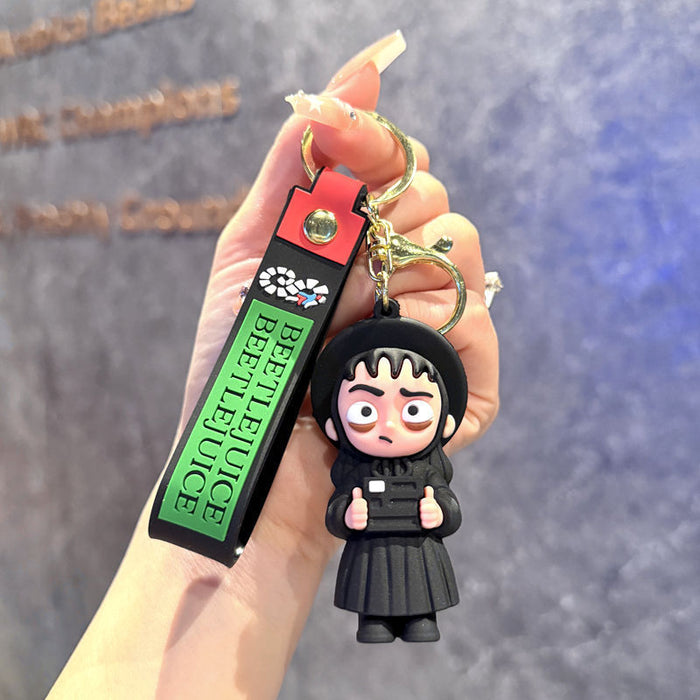 Wholesale 3pcs Cartoon Silicone Keychain Pendant Decorative Bag Charm