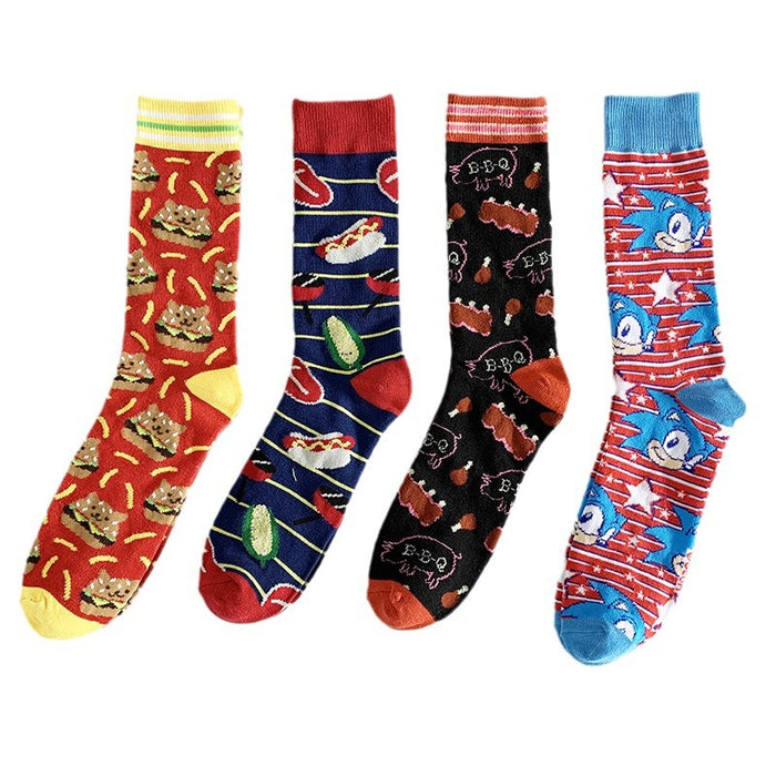 Wholesale Animal Series Cartoon Men's Middle Socks JDC-SK-YiYan079