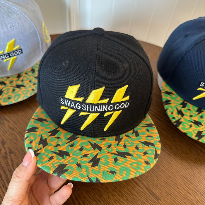 Wholesale Baseball cap embroidered lightning duckbill cap sunshade and sun protection cap flat edge duckbill cap