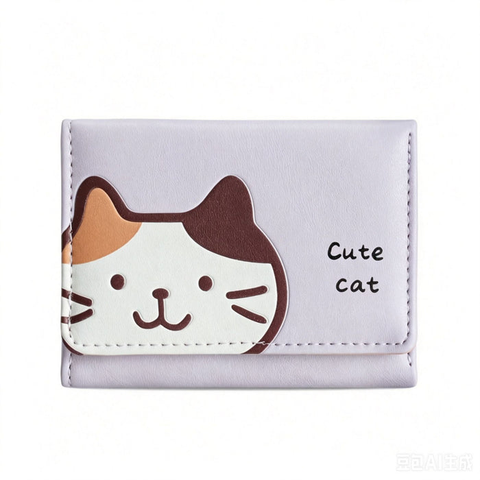 Wholesale Big Ear Dog Cute Cartoon Small Wallet Cute Large Capacity Three-fold Internet Popular Short Wallet MOQ≥2
