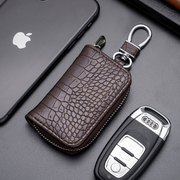 Wholesale Business Universal Car Key Bag Crocodile Pattern Zipper Car Key Protection Cover Car Supplies JDC-KC-XQ001