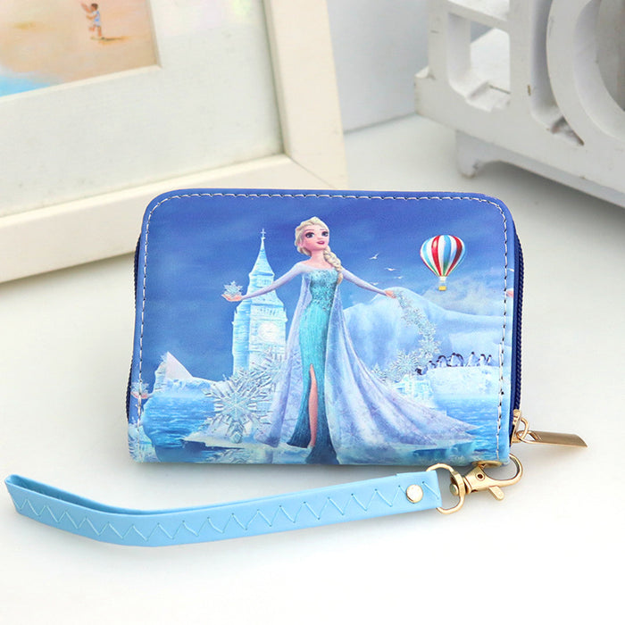 Wholesale Mini Cartoon beautiful girl cute female student fresh women's short zipper portable wallet