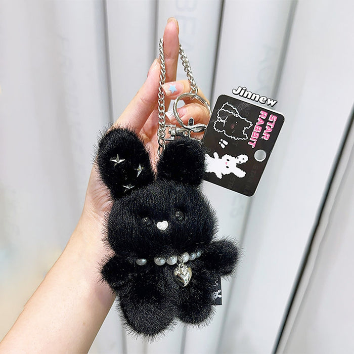 Wholesale Sweet Cool Star Rabbit Plush Keychain