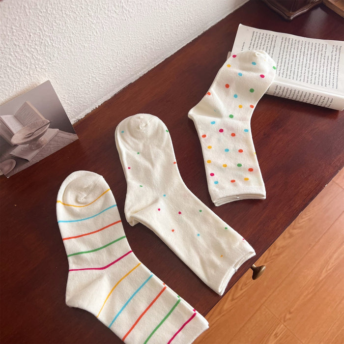 Wholesale Socks for children, mid tube socks, breathable and sweat absorbing in summer, cotton socks, thin